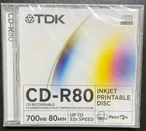 TGK CD-R 80 700MB 80Min Inkjet Printable Disc - Afbeelding 1 van 1