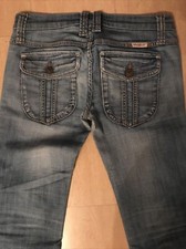 Frankie B Denim Jeans Factory Faded Light Blue Denim Fabric Jeans Size 4