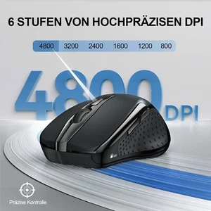 TECKNET Bluetooth Maus, 4800 DPI Kabellos Ergonomische Maus - Bild 1 von 4