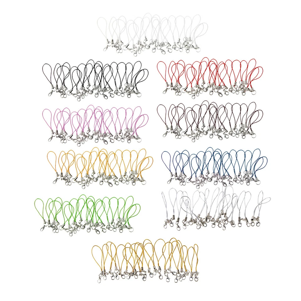 20pcs Bulk Lobster Clasp Cell Phone Lanyard Strap for Keychains Charms Cord - Image 1 of 1