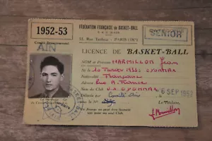 Fédération Française de basket-ball - Licence - vieux papier - Imagen 1 de 2