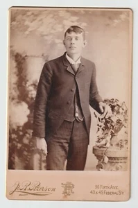 Antique Cabinet Card Photo J.R. Pearson Photographer, Pittsburgh, Pennsylvania - Picture 1 of 2