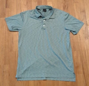 Dunning Golf Polo Shirt Mens Medium M Teal Striped Short Sleeve Outdoor Golfer  - Bild 1 von 2