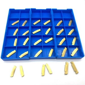 30PCS MGMN150-G NC30 1.5mm Carbide Insert for MGEHR MGIVR Grooving Cutting - Picture 1 of 5