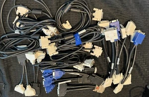 HUGE LOT (19) Dell MISC DMS-59 dual DVI-I Video monitor Y Splitter Adapter Cable - Picture 1 of 24