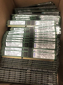 Lot 100 Elpida 16GB PC3-12800r DDR3-1600MHz ECC Registered VLP RDIMM Server - Picture 1 of 2