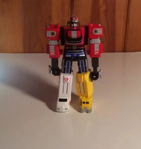 Modellino Bandai Power Rangers Rescue 6" LIGHTSPEED MEGAZORD 1999 vintage - Foto 1 di 5