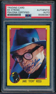 1990 Topps Dick Tracy Jake Itchy Rossi #9 Ed O'Ross signed auto PSA/DNA tough