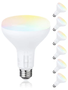 6 Pack 5CCT BR30 LED Recessed Can Light Bulbs, Dimmable, 6.5W, E26 Base - Picture 1 of 7