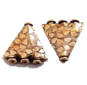 10 Pcs 17X3mm Spacer Connector Bead 3 HoleS Oxidized Copper ha-505 - Picture 1 of 1