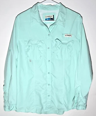 Camisa de pesca Magellan para mujer con ventilación | Manga larga verde menta | 1X Foto 1 de 4