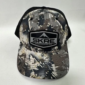 SKRE Extreme Mountain Gear Trucker Hat Cap Mens Camo Black Snap Back Adjustable - Picture 1 of 10