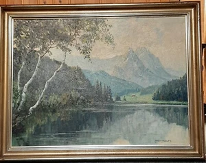 großes ölgemälde auf leinwand 1,12m x 0,85m von ca. 1930 - Bild 1 von 7