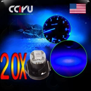 20X T4/T4.2 Neo Wedge 2835SMD LED Light Blue Cluster HVAC Climate Control Bulbs - Picture 1 of 8