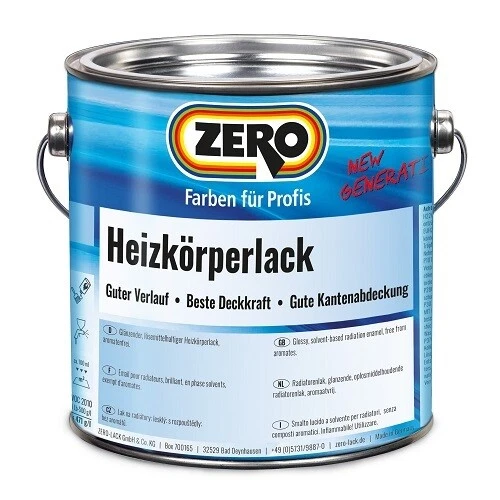 ZERO Heizkörperlack weiß 0,75 Liter - Bild 1 von 1