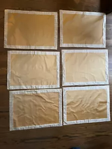 NWT SILK BLEND GILDED EVERYDAY RECTANGLE PLACEMATS 14" x 19" Qty 6 LOT - Picture 1 of 7