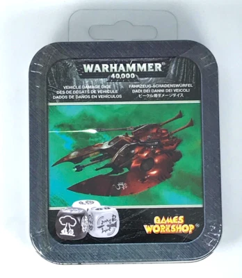 Eldar Vehicle Damage Dice - Sealed (minor rust on tin) Warhammer 40K BOX24 - Image 1 of 2