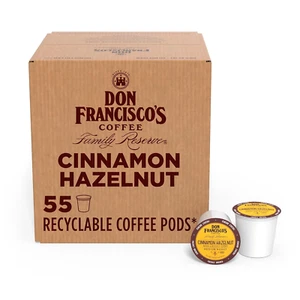 Cinnamon Hazelnut Medium Roast Coffee Pods - 55 Flavored K Cups for Keurig Maker - Picture 1 of 8