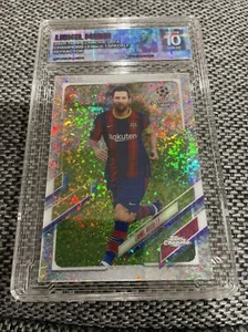 2020-21 Topps Chrome Champions League LIONEL MESSI Rifrattore Speckle #1 PGX 10 - Foto 1 di 4
