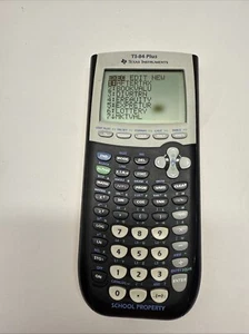 Texas Instruments TI84 Plus Calculator Working No Cover Dark Spot Yellow - Picture 1 of 3