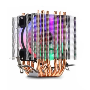 6 Heat-pipes Dual-Tower CPU Kühlung Fan Support 1 Fan 2 Fans & 3 Fans CPU Kühler - Bild 1 von 7