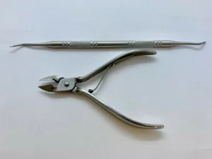 Eingewachsene Zehennagel Set mit Edelstahl Nagelheber und Haarschneidemaschine, Cutter - Bild 1 von 3