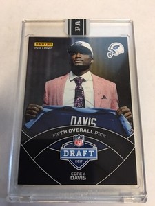 2017 Panini Instant DRAFT BLACK #DP5 Corey Davis Tennessee Titans RC 1 OF 1 1/1