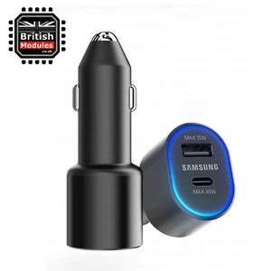 Samsung Galaxy 60W Super Fast Charging Dual Car Charger (45W+15W) USB-C + USB-A - Bild 1 von 13