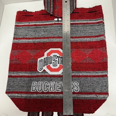 Ohio State OS Buckeyes Drawstring Backpack Bag 18"X15" Cotton Bowl Champions - Image 1 of 4
