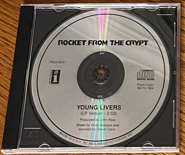 ROCKET FROM THE CRYPT "YOUNG LIVERS" RARE ORIGINAL 1995 USA CD PROMO - Image 1 of 1