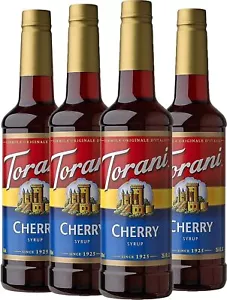 Torani Syrup, Cherry, 25.4 Oz (Pack Of 4) - Made with Pure Cane Sugar. NEW - Picture 1 of 8