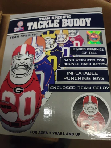 Officially Licensed NCAA Georgia Bulldogs Inflatable 40" Tall Tackle Buddy NIB Cover