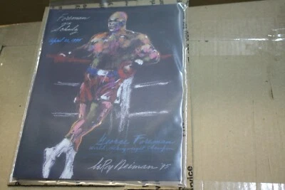 Official Program George Foreman vs Axel Schulz LeRoy Neiman Cover APRIL 22, 1995 - Image 1 of 2