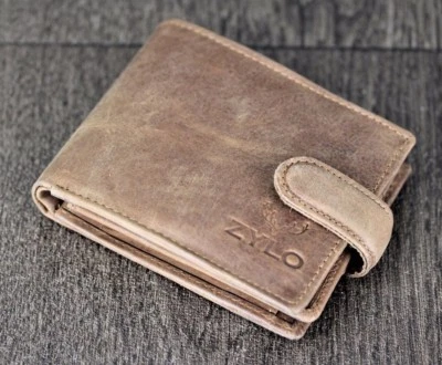 LEATHER WALLETS FOR MENS 100% GENUINE REAL HUNTER TAN BLACK QUALITY CARD HOLDER