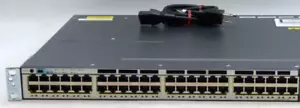 Cisco Catalyst 3750-X WS-C3750X-48T-S With C3KX-NM-10G and DUAL C3KX-PWR-350WAC - Picture 1 of 5