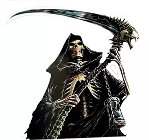 Calcomanía Santa Muerte Ghost Rider 4.8" x 5" pegatina a todo color - Imagen 1 de 4