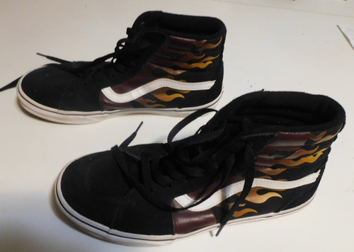 Scarpe alte Vans con dettaglio fiammato taglia 7 giovani