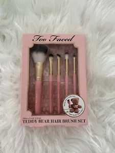 Too Faced Teddy Bear Hair 5pc Makeup Brush Set NIB 100% Authentic VHTF RARE - Picture 1 of 2