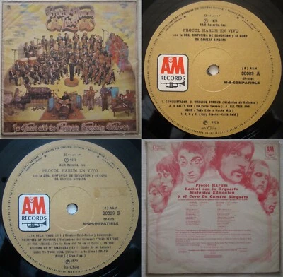 PROCOL HARUM LIVE WITH EDMONTON SYMPHONY 1973 UNIQ CVR & ERRORS! CHILEAN PRESS!  - Image 1 of 4