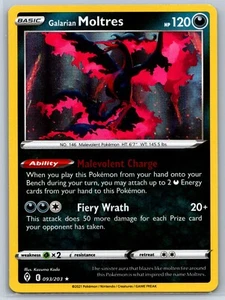 Galarian Moltres - Holo Rare - Evolving Skies 093/203 Pokemon Karte NM - Bild 1 von 2