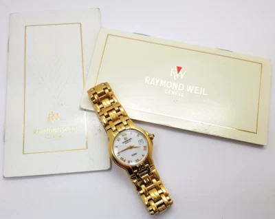 Relógio Raymond Weil Geneve Fidelio 9962 folheado a ouro 18kt tamanho 5,76-6 pol - Imagem 1 de 4