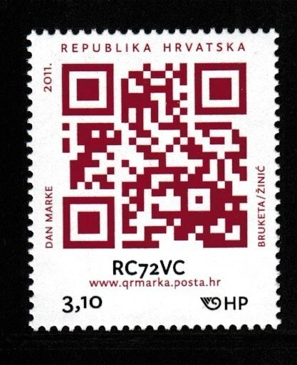 Sello CROACIA Código QR MNH Foto 1 de 1