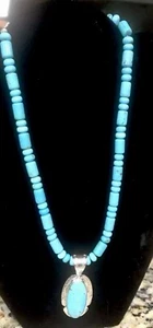 Jay King Turquoise Sterling Silver Pendant and 18" Beaded Necklace NWT Ret $420 - Picture 1 of 8