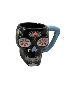 NUEVA taza de café calavera azúcar negra día de muertos - Imagen 1 de 8