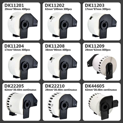 OOZMAS Etiketten für Brother P-Touch QL 1050 1060 500 550 570 650 700 710 720 N BW A NW