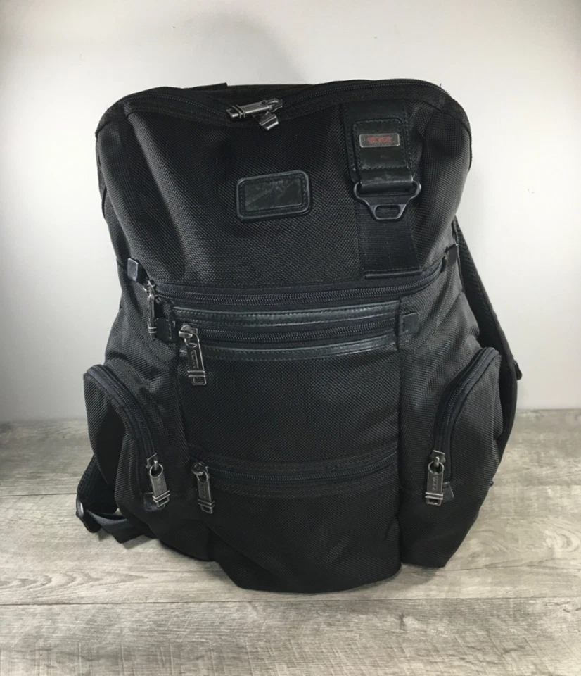 TUMI ALPHA 22681DH BRAVO KNOX BACKPACK Rucksack Laptop Bag WITH BLACK LEATHER - Image 1 of 4