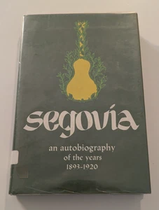 Andres Segovia Autobiography HC-DJ First Edition Classical Guitar - Picture 1 of 10