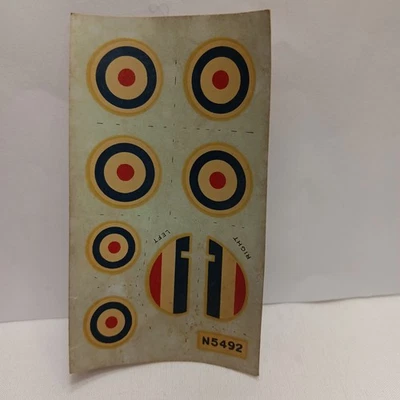 Decals ONLY for Aurora 1/48 Sopwith Triplane Kit No. 100 Original Decals - Image 1 of 3