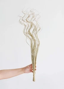 24-28" Gold Sparkle Curly Ting Ting Branch - Picture 1 of 2