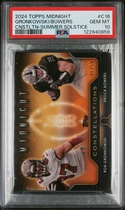 2024 Topps Midnight Football Brock Bowers/Rob Gronk Constellations /50 PSA 10 - Picture 1 of 4